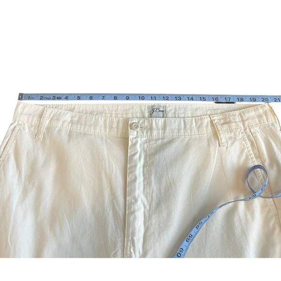 J.Crew Slouchy Boyfriend Chino Pant Cream Neutral Basic Straight Leg Size 33 - Picture 12 of 15